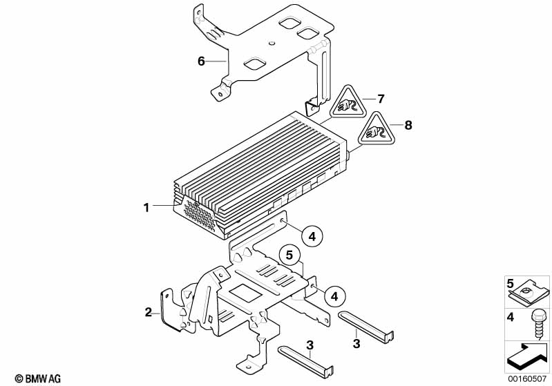 Genuine BMW 65156927000 E63 E64 Holder Amplifier/Video Module (Inc. 645Ci, 650i & M6) | ML Performance EU Car Parts