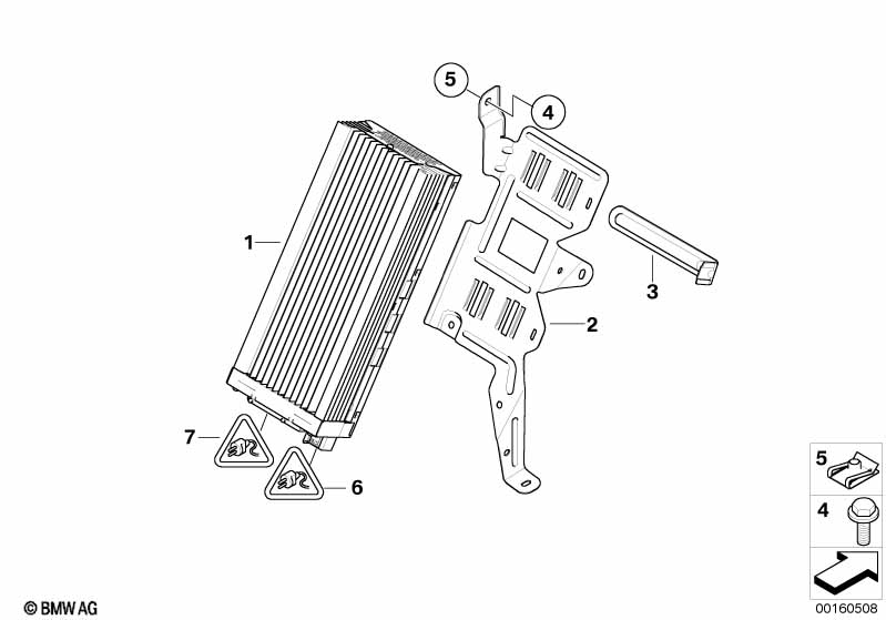 Genuine BMW 65156925443 E61 Holder Amplifier (Inc. M5, 525xi & 530d) | ML Performance EU Car Parts