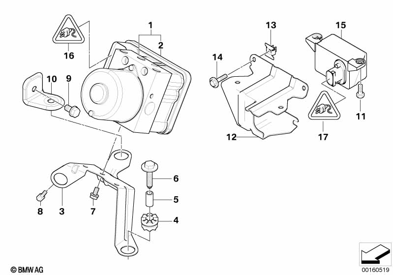 Hydro unit DSC/fastening/sensors
