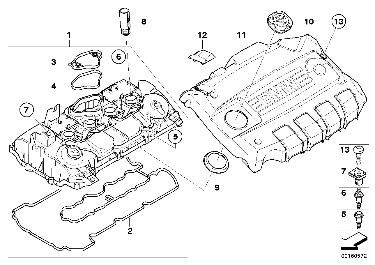 Genuine BMW 11127555739 E91 E92 E90 Profile-Gasket (Inc. 116i 2.0, 520i & 116i 1.6) | ML Performance UK Car Parts