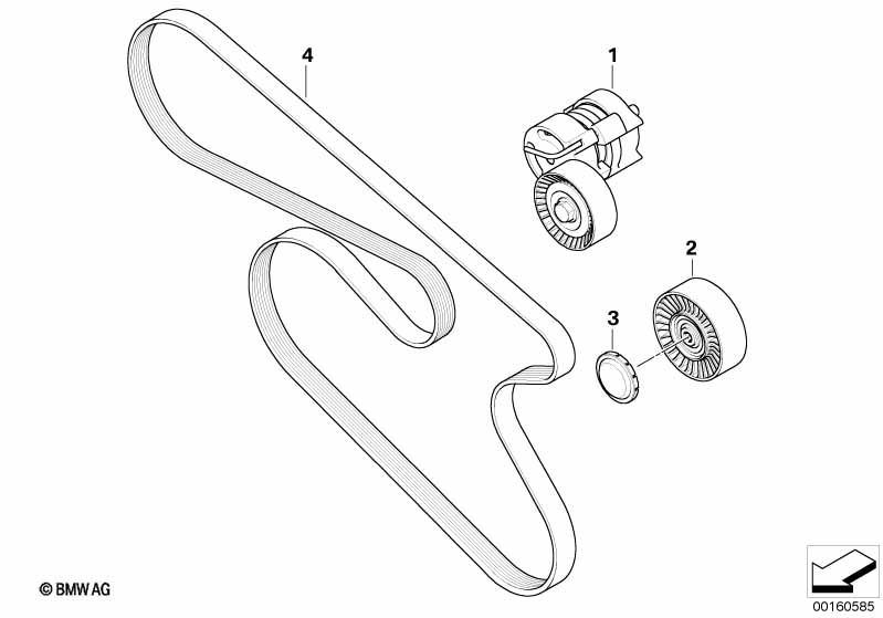 Genuine BMW 11287631812 E93 E82 E91 Ribbed V-Belt 7PK X 1104 (Inc. 116i 2.0, 320i & 318i) | ML Performance UK Car Parts
