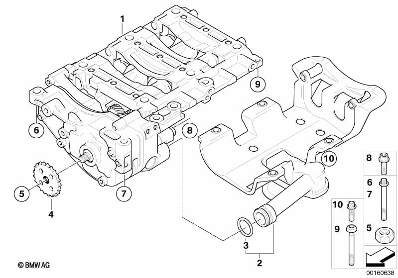 Oil pump and compensating shaft unit