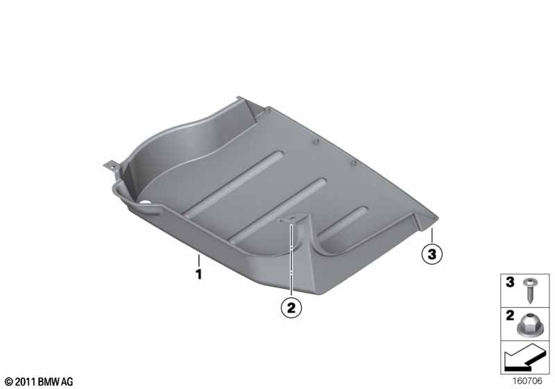 Underbody paneling, rear