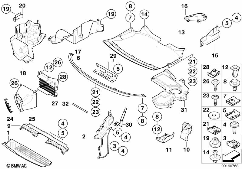 Genuine BMW 51717147506 E65 E67 E66 Seal, Front Right Air Duct (Inc. 760Li, 730d & 750i) | ML Performance EU Car Parts