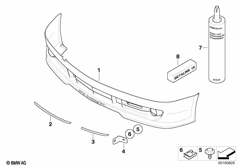 Genuine BMW 51117966334 E65 Primed Front Spoiler 743 (Inc. Alpina B7) | ML Performance US Car Parts