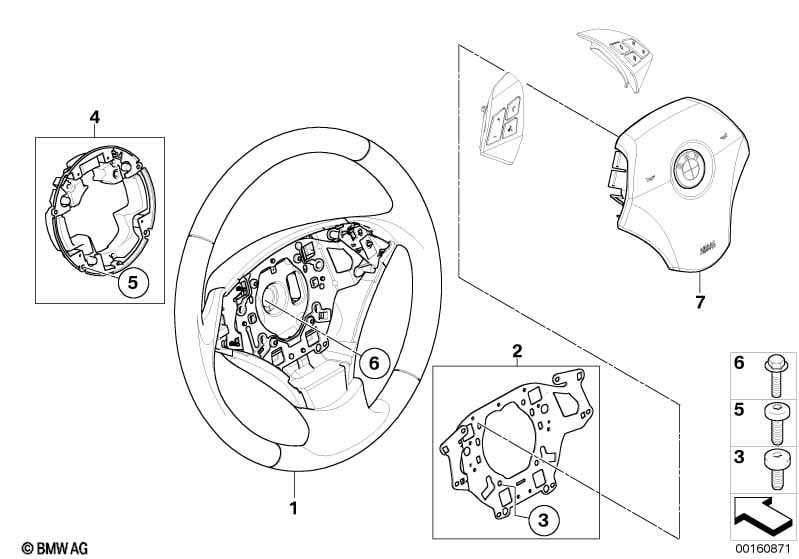Steering wheel airbag multifunctional