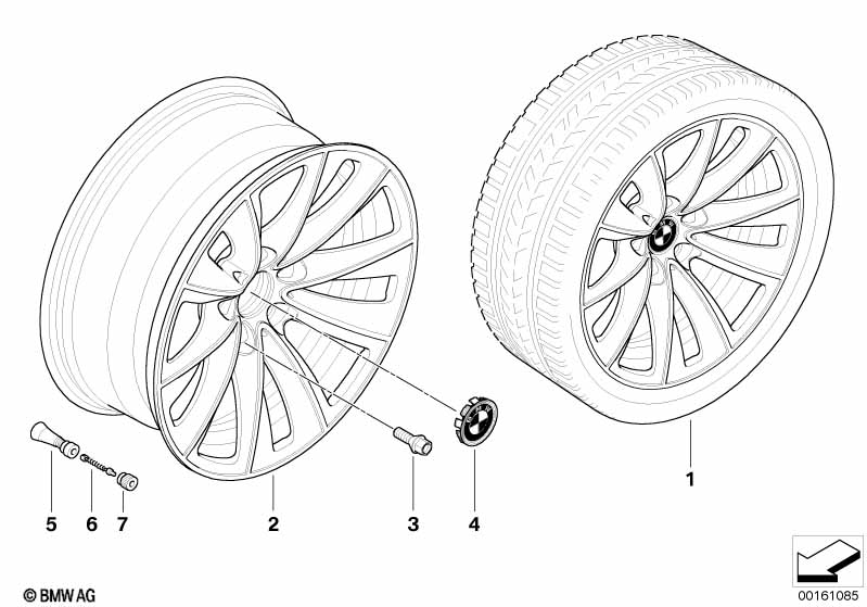BMW LA wheel, dual spoke 247