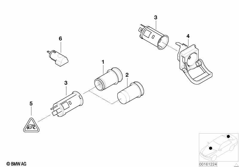 Genuine BMW 61346915065 R50 E60 Bulb Socket (Inc. Cooper) | ML Performance UK Car Parts