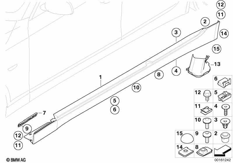 Cover door sill / wheel arch