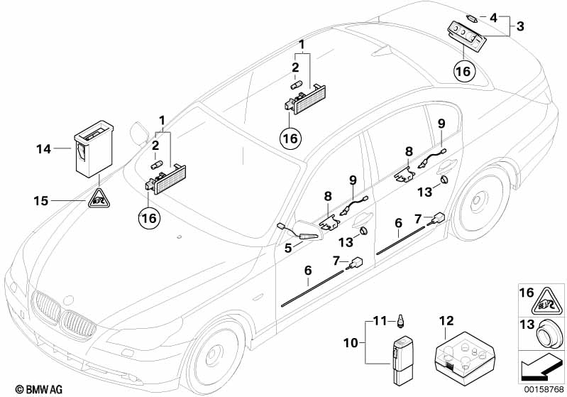 Genuine BMW 63316983035 E60 E61 Light Guide, Door Trim Panel, Left (Inc. 530i, 525i & 535xi) | ML Performance EU Car Parts