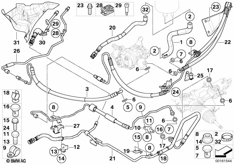 Genuine BMW 32416783053 E60 Bracket, A/C Compressor (Inc. 535i) | ML Performance UK Car Parts