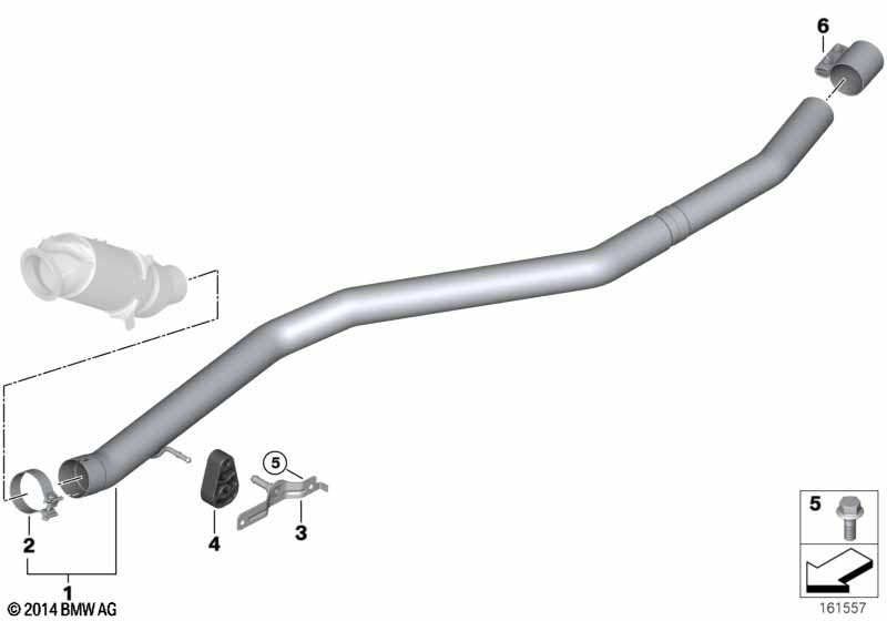 Genuine BMW 18307636058 E70 Exhaust Pipe (Inc. X5 35iX & X5 40iX) | ML Performance EU Car Parts
