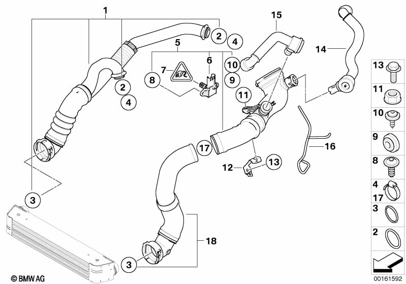 Genuine BMW 13717600026 E60 E61 Charge Air Induction Tract (Inc. 535i & 535xi) | ML Performance EU Car Parts