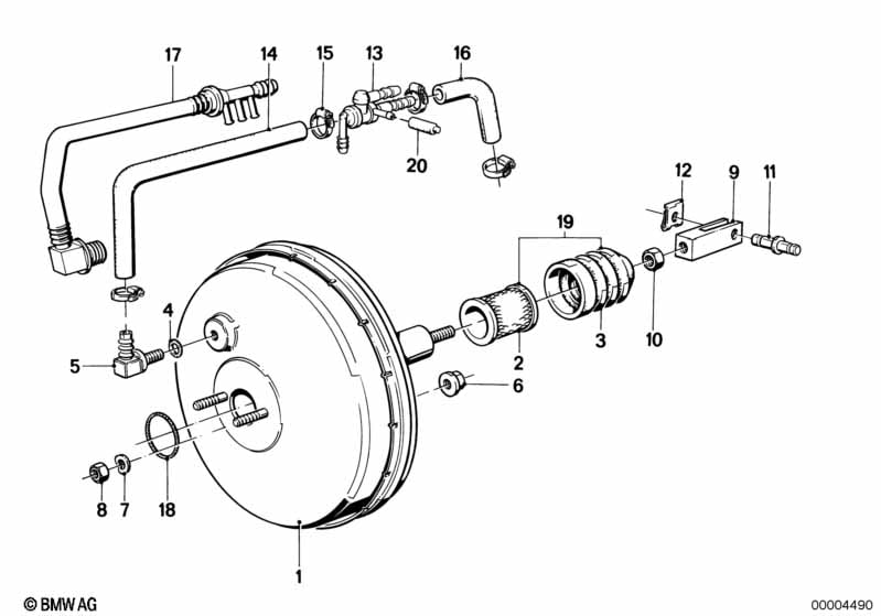 Power brake unit depression