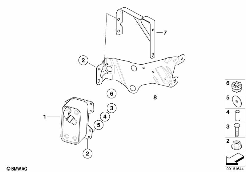 Genuine BMW 17217560993 E60 E61 Bracket, Heat Exchanger (Inc. 535i & 535xi) | ML Performance US Car Parts