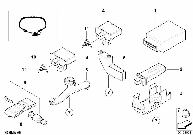 Genuine BMW 36206772188 E64 E63 Holder, Trigger Transm. Rdc, Rear (Inc. 650i & M6) | ML Performance EU Car Parts