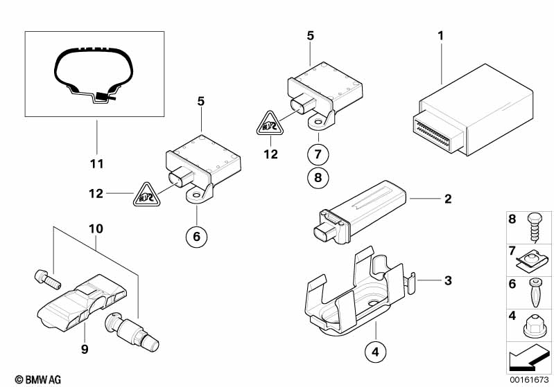 Genuine BMW Mini 36206771836 E65 F12 E83 Holder, Reception Antenna Rdc (Inc. 550iX) | ML Performance UK Car Parts