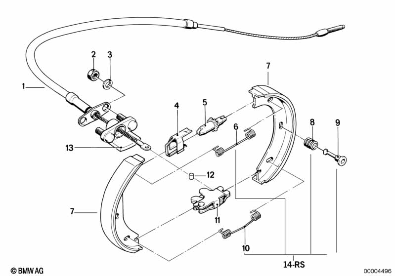 Parking brake/brake shoes