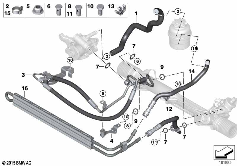 Genuine BMW 32416782259 E84 E91 Bracket, Expansion Hose (Inc. 335xi & X1 35iX) | ML Performance US Car Parts