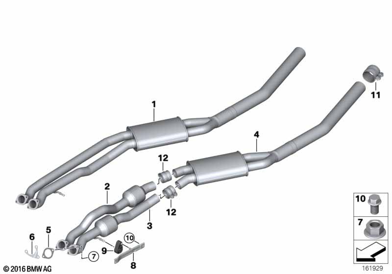 Genuine BMW 18207548742 E70 E71 Bracket, Front Muffler (Inc. X5 3.0si & X6 35iX) | ML Performance UK Car Parts