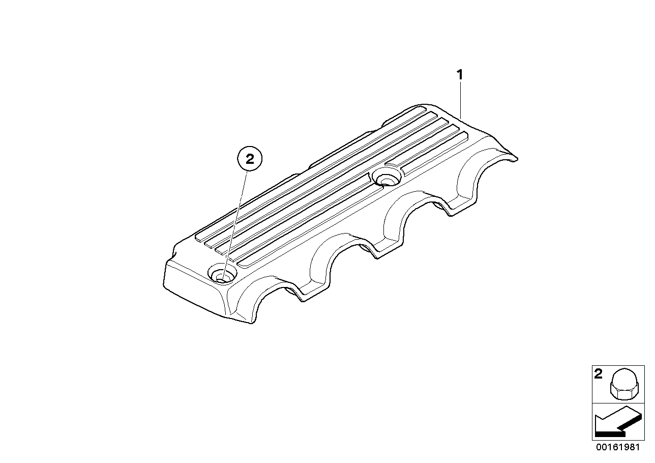 Genuine BMW 11617522575 E85 E93 E92 Cap Nut (Inc. 120i, 320i & X3 2.0i) | Duco Car Parts UK Car Parts