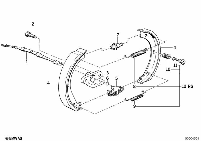 Parking brake/brake shoes