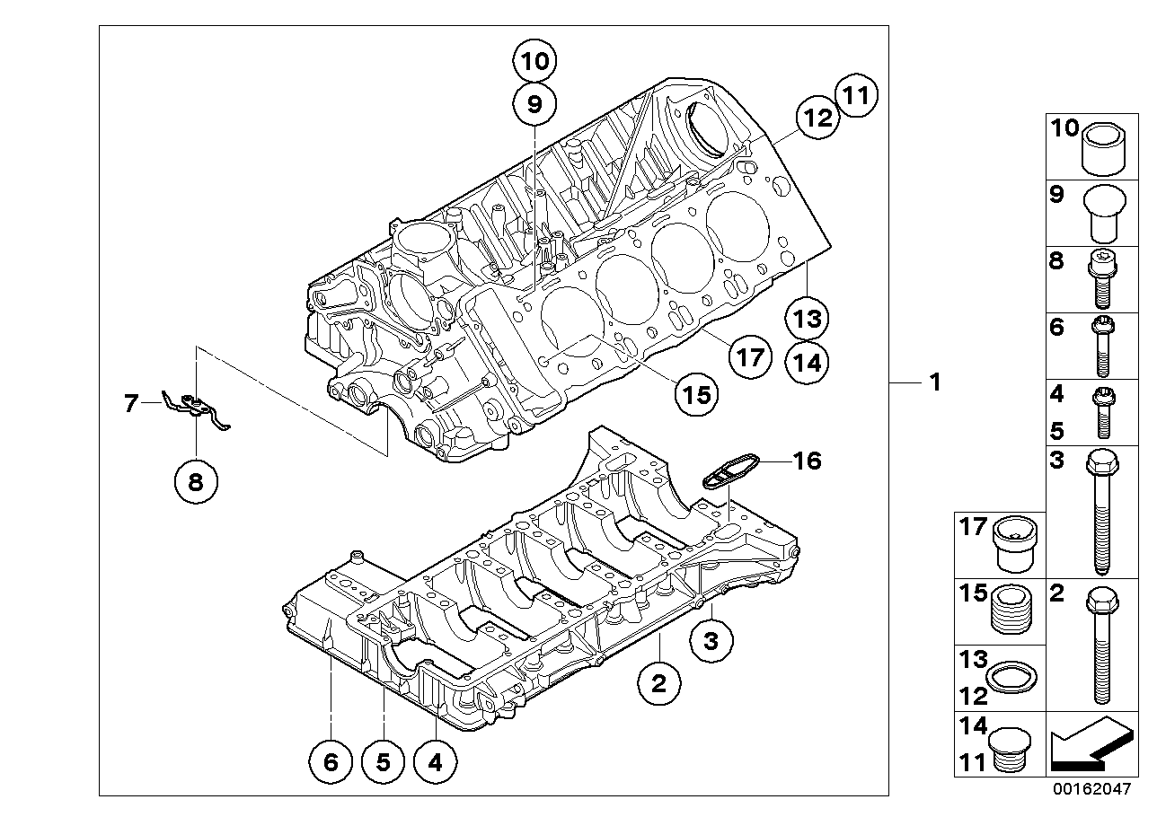 Genuine BMW 11117838986 E92 E93 Hex Bolt With Washer M9X97 (Inc. M6, M5 & M3) | ML Performance UK Car Parts