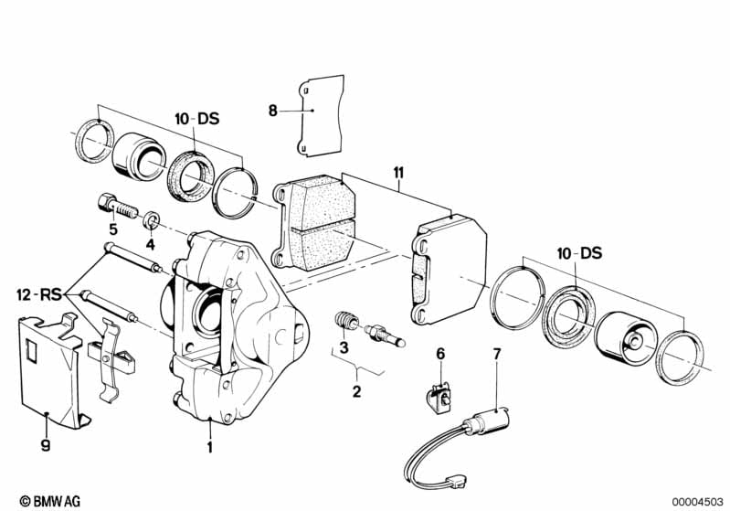 Front brake pad wear sensor/ATE