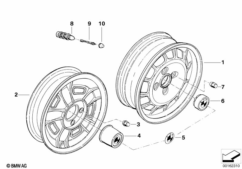 Light alloy rim