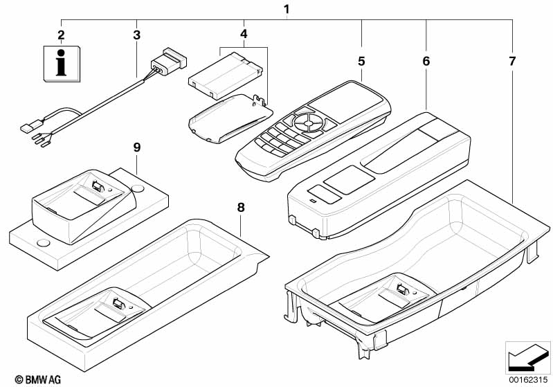 Retrofit kit, Bluetooth handset