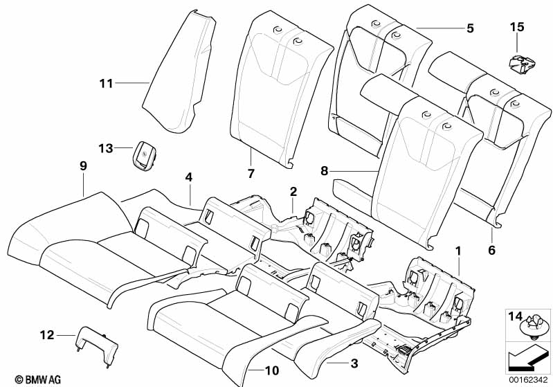 Genuine BMW 52207898753 E92 Seat Cover Leather Left FUCHSROT (Inc. M3) | ML Performance EU Car Parts