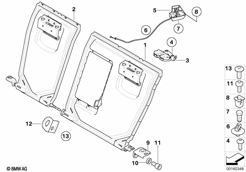 Genuine BMW 52208043183 E92 Frame, Backrest Right (Inc. M3) | ML Performance EU Car Parts