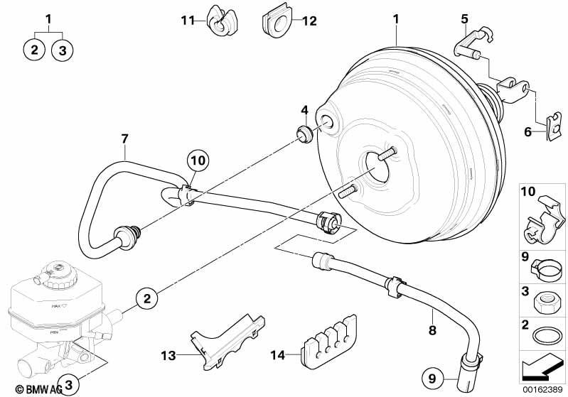 ORIGINALE BMW 64116979467-Supporto Servomotore 3er x3