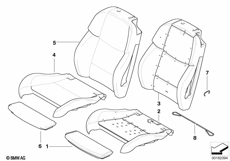 Genuine BMW 52108047131 E92 E90 Seat Cover Leather PALLADIUMSILBER (Inc. M3) | ML Performance UK Car Parts