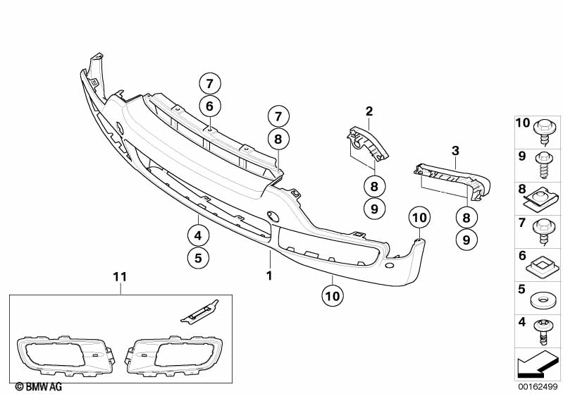 Genuine BMW 51117172356 E70 Trim Panel, Bumper, Front (Inc. X5) | ML Performance UK Car Parts