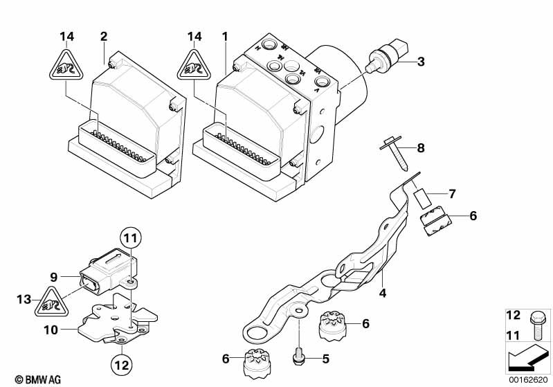 Genuine BMW 34522285131 E53 Exchange Repair Set, Dsc Control Unit (Inc. X5) | ML Performance EU Car Parts