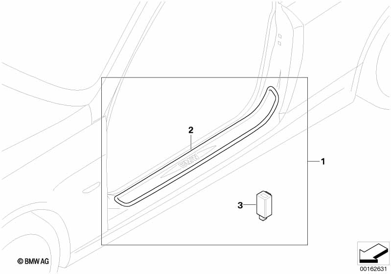 Illuminated door sill strip retrofit kit