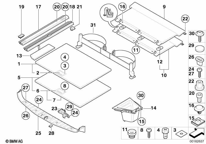 Genuine BMW 51473411941 E83 Lashing Rail, Left (Inc. X3) | ML Performance EU Car Parts