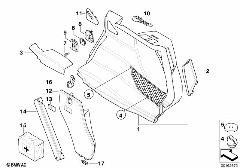 Right TRUNK TRIM