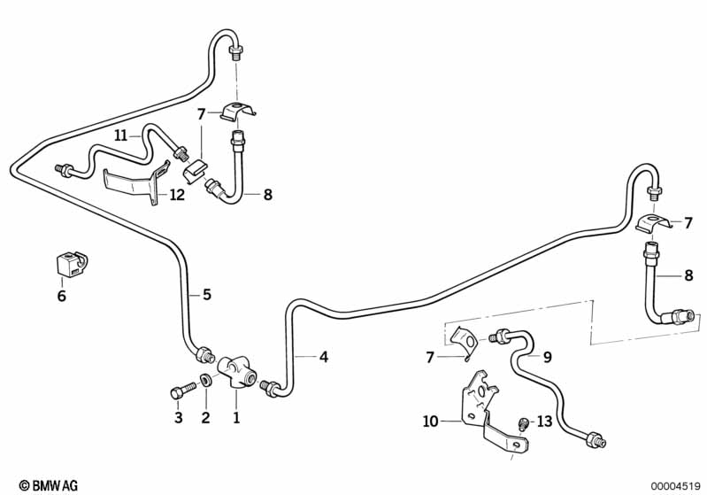 Genuine BMW 34301165382 E46 E63 E64 Brake Pipe Bracket (Inc. X3 2.5i) | ML Performance UK Car Parts