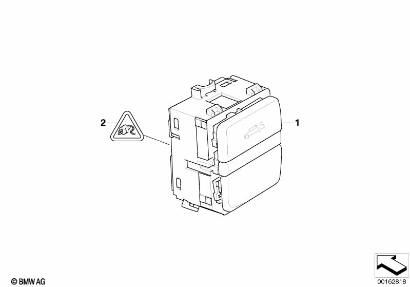 Switch center, center console, right