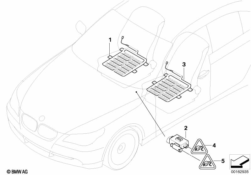 Genuine BMW 65776919812 E60 E66 E65 Sensor Mat, Front Seat (Inc. 760Li, 730Ld & 530xd) | ML Performance EU Car Parts