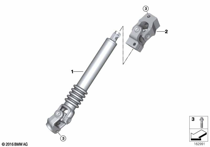 Steer.col.-lower joint assy