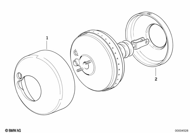 Power brake unit sound insulation