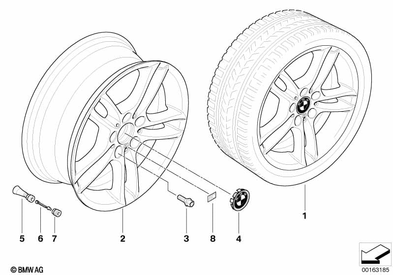 BMW LA wheel, dual spoke 261