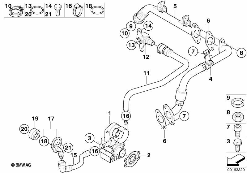 Genuine BMW 11717557364 E92 E90 E63 Coolant Hose (Inc. 325i, 525xi & 530xi) | ML Performance UK Car Parts