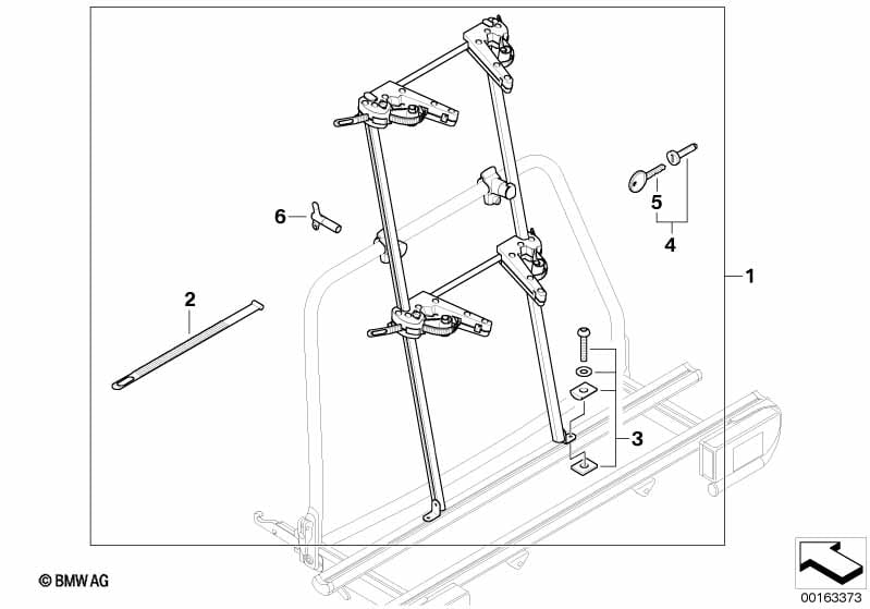 Rear carrier ski/snowboard holder