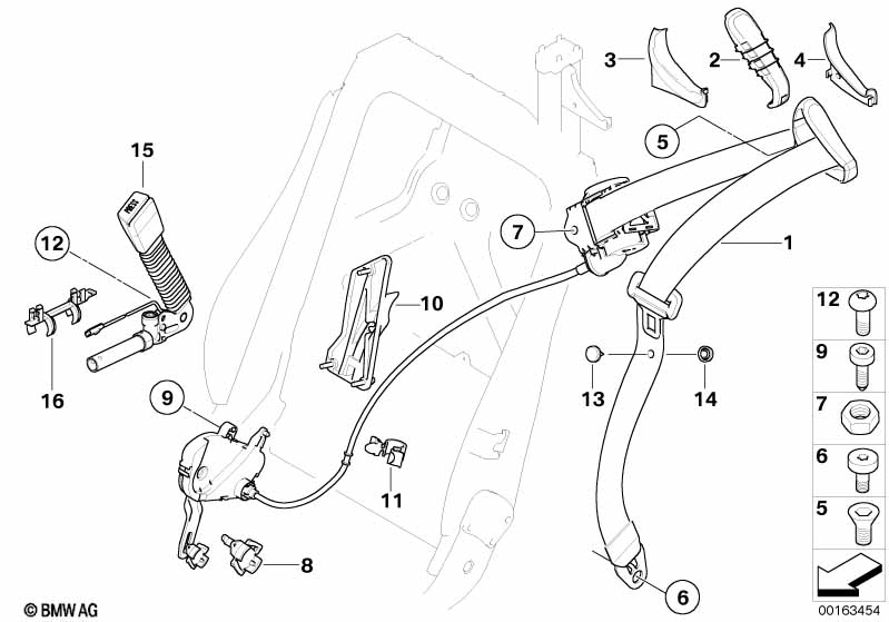 Genuine BMW 72119190237 E93 Upper Belt Front Left GRAU (Inc. 335i, 330i & 323i) | ML Performance EU Car Parts