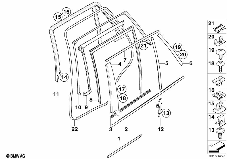 Genuine BMW 51358036784 E70 Window Well Strip, Outer, Door, Rear Rgt ALU-SATINIERT (Inc. X5 3.0sd, X5 3.5d & X5 M50dX) | ML Performance UK Car Parts