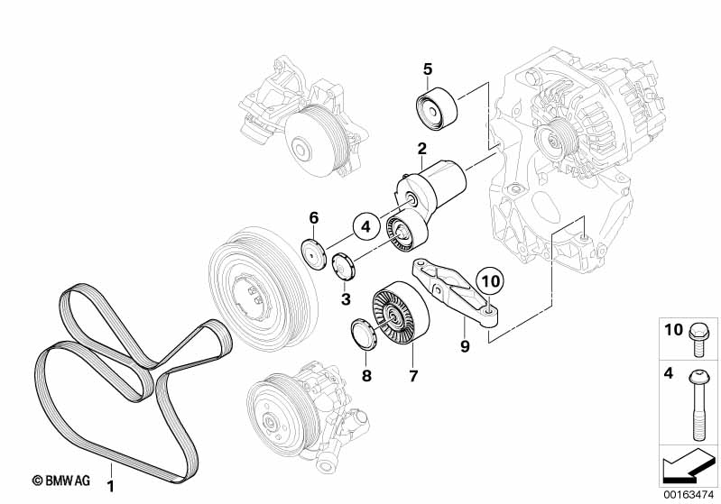 Belt Drive f power steering pump